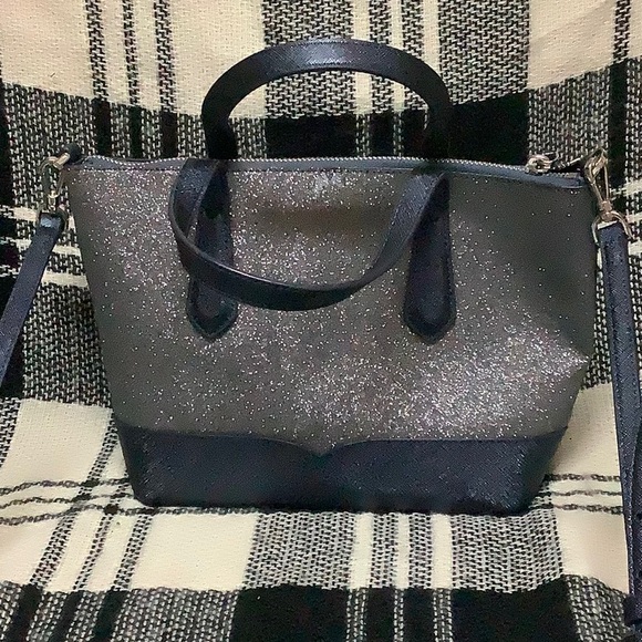 Kate spade blue & pewter grey sparkle purse set - Picture 3 of 12